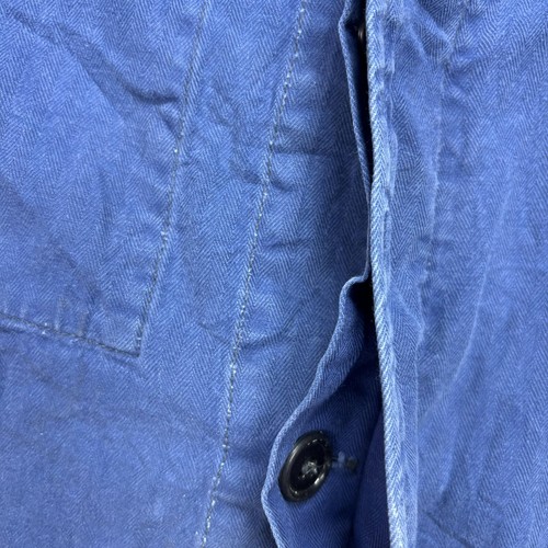 French Jacket Adult X Large Blue VTG Herringbone Sanfor Workwear Chore Men - Picture 5 of 10