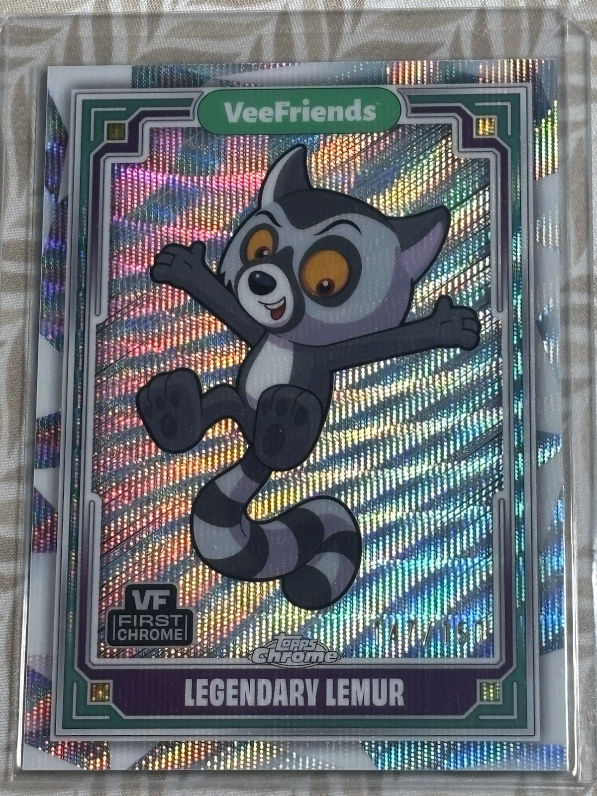 Legendary Lemur /150 - 2025 VeeFriends Topps Chrome  Wave Refractor