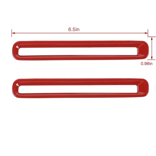Red Interior Door Air Vent Outlet Decor Ring Trim Cover For Dodge Charger 2011+ - Picture 5 of 7