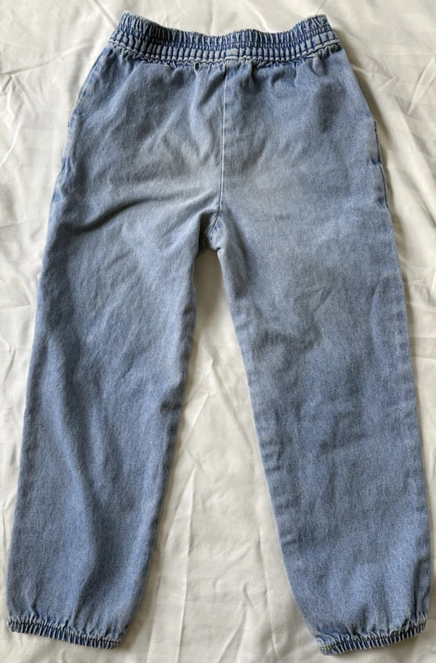 Jeans Lee Vintage Años 90 Hechos en EE. UU. Niñas Talla 6X Costuras Reg Arco Iris Foto 4 de 4