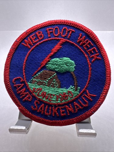 BSA June 1960 Web Foot Week Camp Saukenauk 3” Patch