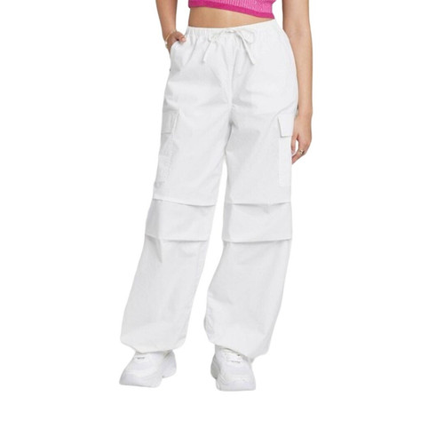 Wild Fable Women's Low Rise Parachute Cargo Pants White Size XXL