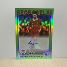 2024-25 Topps Flagship UEFA Dominik Szoboszlai Green Auto /199