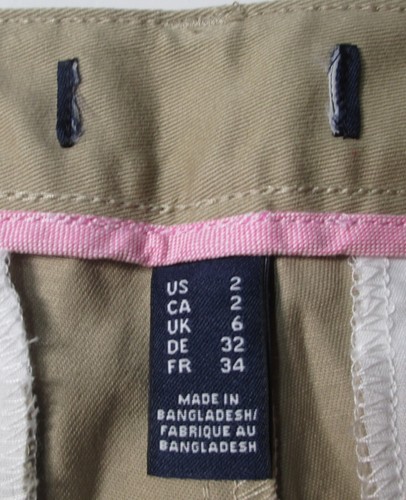 LANDS END Khaki School Uniform Stretch Pencil Leg Chino Pants Womens 2 NEW - Bild 4 von 6