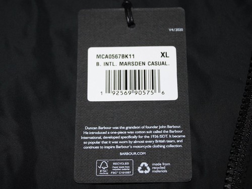 BARBOUR Men's Jacket Waterproof 2XL European / XL UK BA02 T1P - Bild 12 von 15