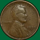 1933-D Lincoln Wheat Cent Fine F Coin #34969