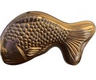 Vintage Wall Hanging Copper Tone Aluminum Fish Mold 14"