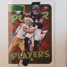 Nick Bosa 2022 Panini Contenders San Francisco 49ers Power Players Emerald