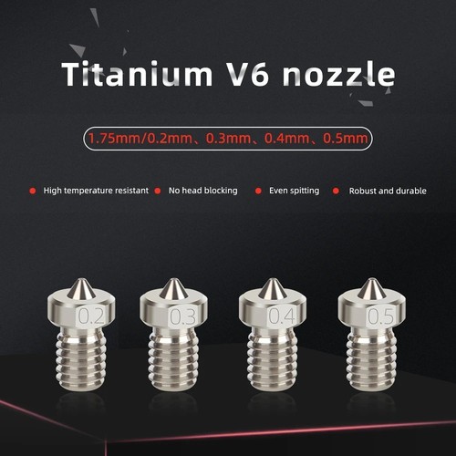 3D Printer Nozzle Titanium Extruder V6 E3DV6 Anycubic i3 Mega S X Chiron Kobra - Picture 7 of 9