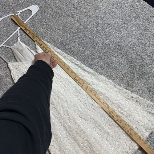 Fairycore Lace Slip Dress Womens Size XL Ethereal Romantic Sheer Layered Flowy - Picture 3 of 7