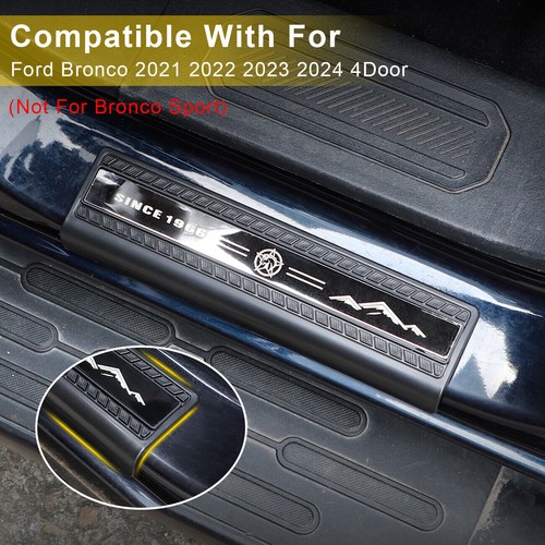 AUFER For 2021-2024 Ford Bronco 4-Door ABS Door Sill Entry Guard Protector - Bild 8 von 10