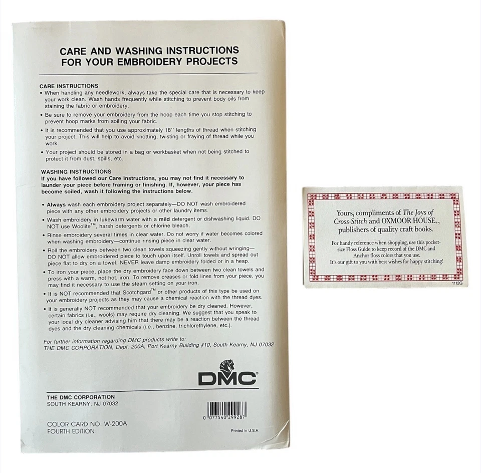 DMC Stitcher's Color Guide 360 Six Strand Embroidery Floss Samples Pearl Cottons - Image 3 of 3