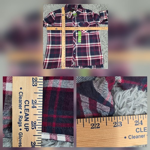 Eddie Bauer 256736 Damen Large Plum Night Plaid L/S Knopfleiste Flanellhemd - Bild 3 von 6