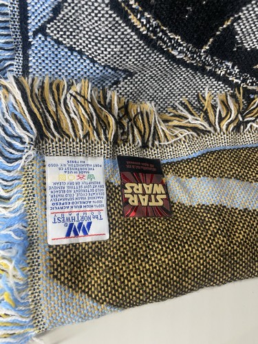 Vtg Star Wars Episode 1 Anakin Skywalker Pod Racer Northwest Co Tapestry Blanket - Picture 7 of 12
