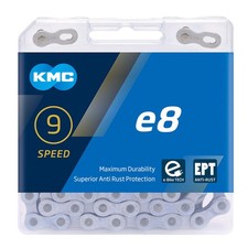 CADENA KMC E8 EPT E-BIKE 122 ESLABONES 8V PLATA