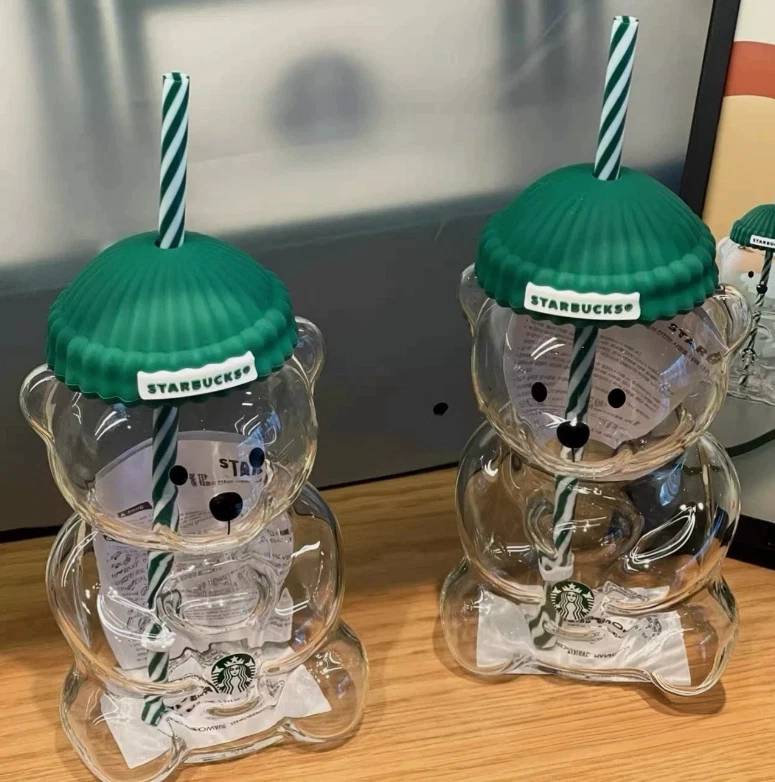 2026 Starbucks Barista Bear Cup Limited Edition Glass Cup Xmas gift 590ml - Image 3 of 4