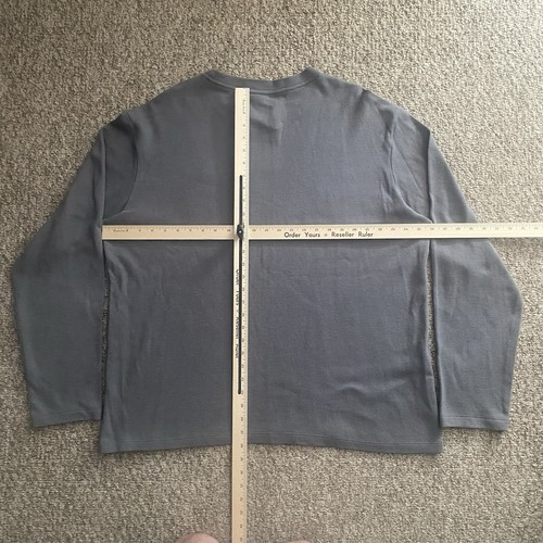 Camisa Lacoste Para Hombres 2XL Gris Prendas para Dormir Tejido Gofre Térmico Ropa de Salón Informal - Imagen 3 de 11