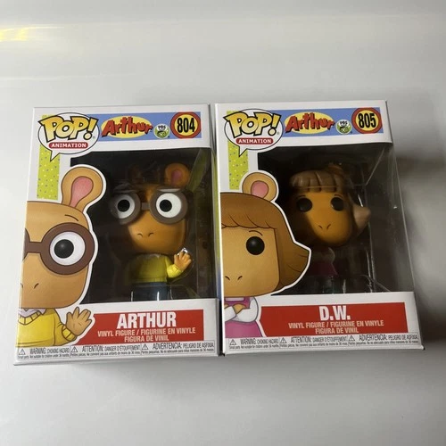 FUNKO POP! Arthur #804 & D.W. #805 Animation Set PBS Kids