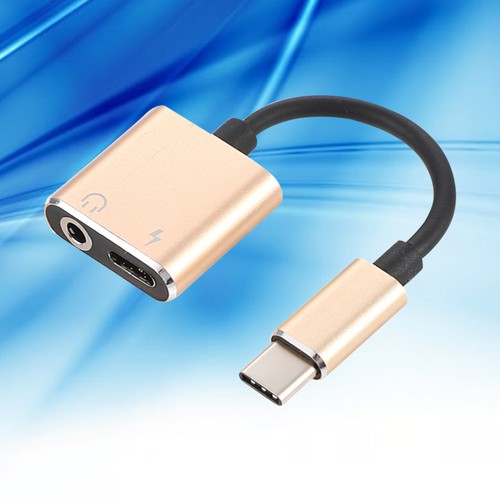 Adaptador tipo C convertidor de carga de audio auriculares de estudio conector divisor para