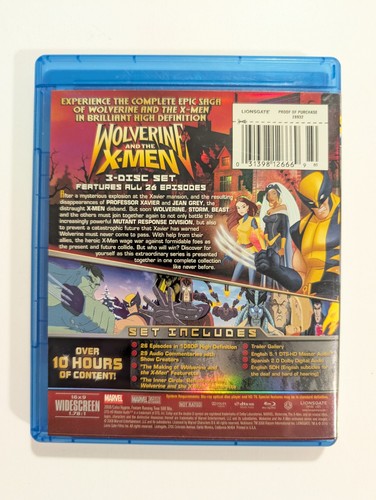 Wolverine and the X-Men: The Complete Series (Blu-ray, 2010, 3-Disc Set) RARE! - Picture 2 of 8