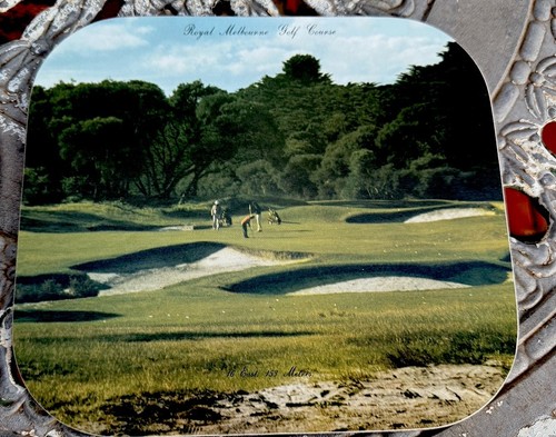 Royal Melbourne Golf Course-Maurice Hudson Placemats Boxed x 6 Rarity. - Bild 5 von 9