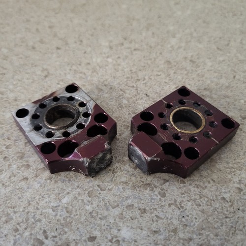 KAWASAKI KX 65 PRO CIRCUIT AXLE BLOCKS CHAIN ADJUSTERS, FITS ALL, MSC2