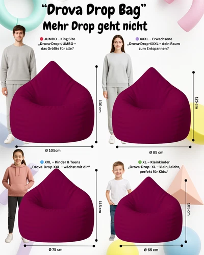 PatchHome Sitzsack XL- Jumbo Sitzkissen Bodenkissen Kinder und Erwachsene - Bild 91 von 203
