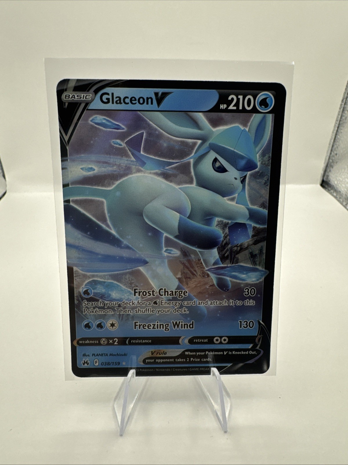 Pokemon Glaceon V 038/159 Crown Zenith Zenit der Könige 2023 Fullart EN NM