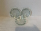 Lot Of 3 WECK Clear Glass Canning Lids Rundrand-Glas 100mm Green Tint Strawberry — photo 2