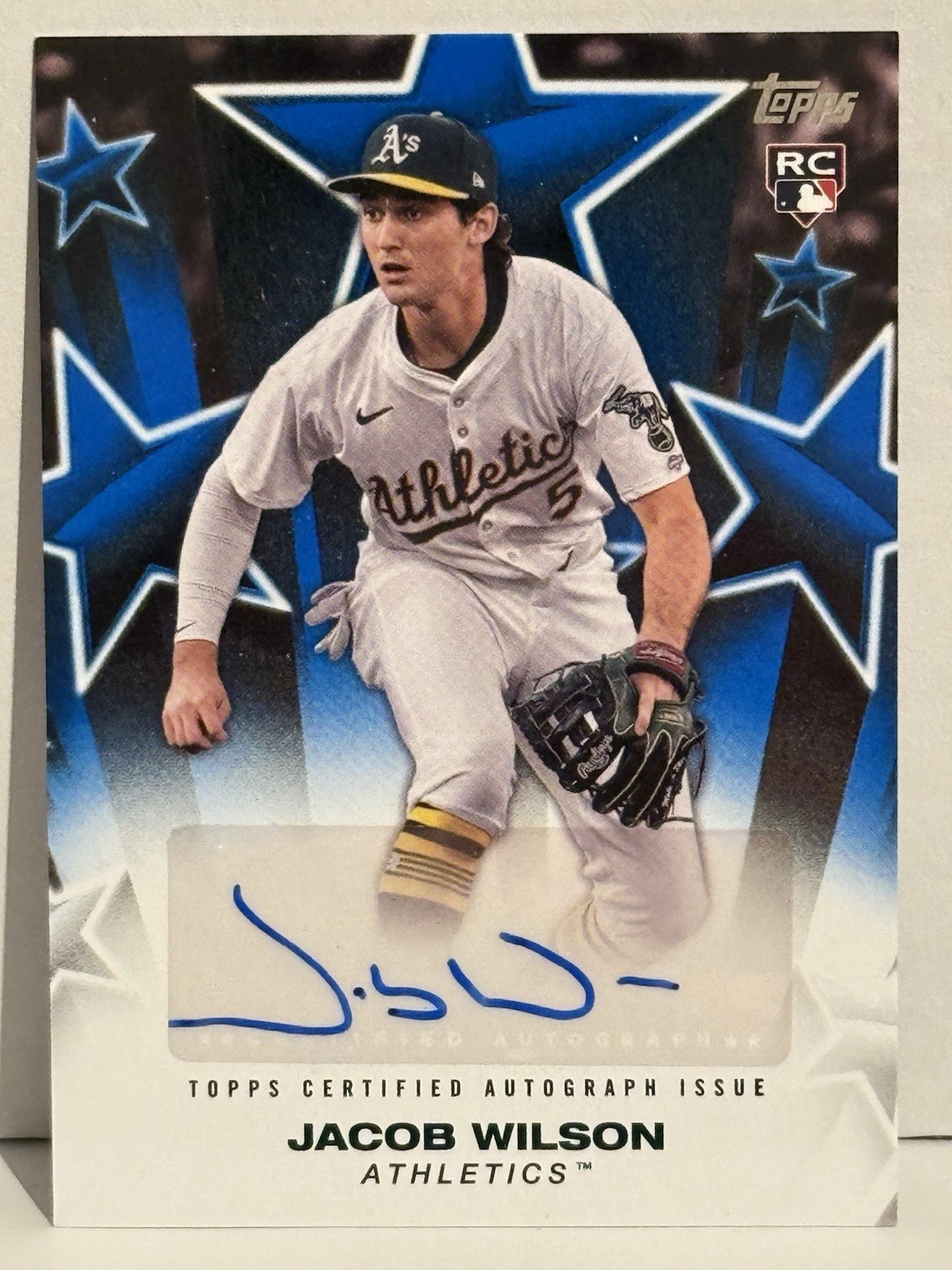 JACOB WILSON Rookie Card Auto Baseball Stars BLUE /150 - 2025 Topps Series 2