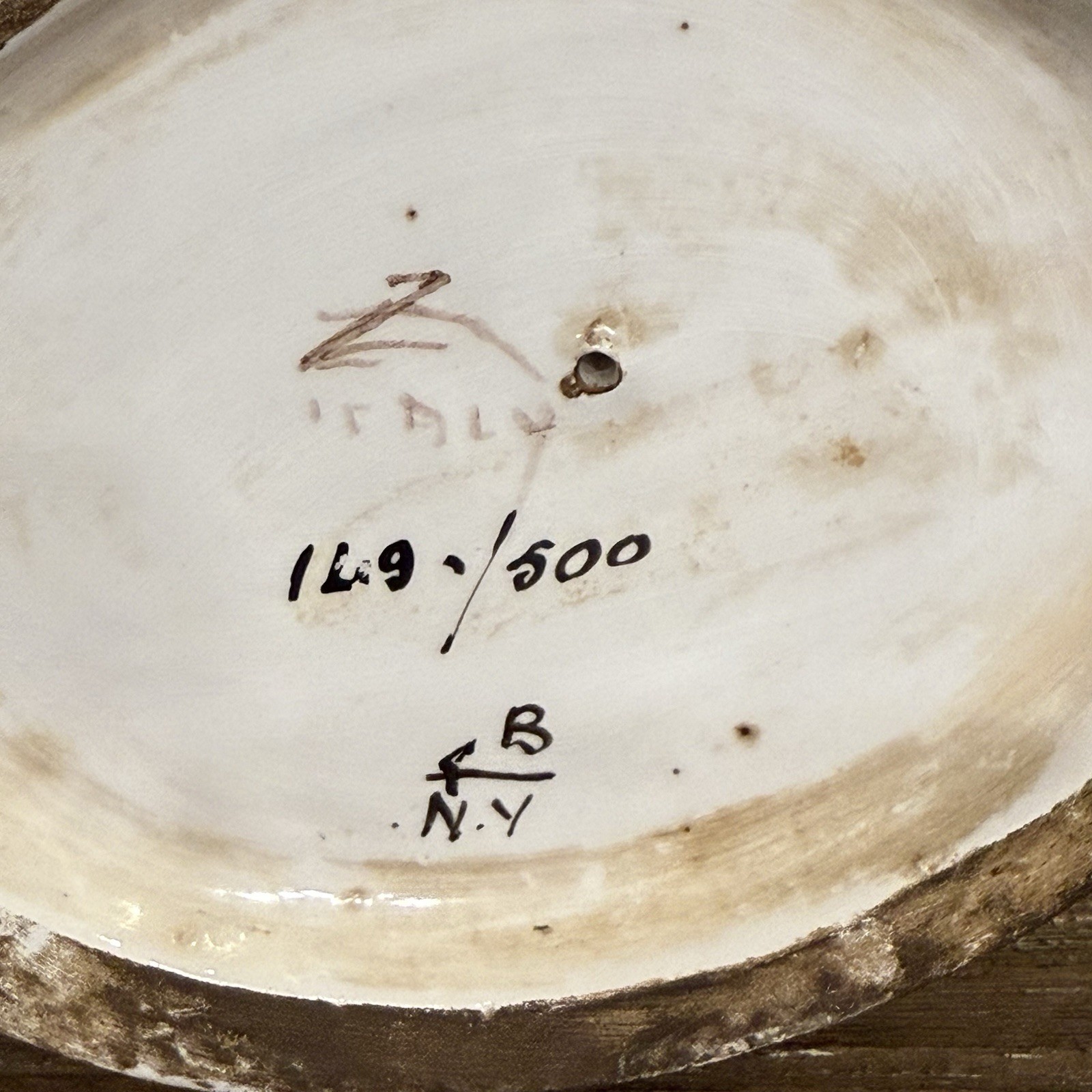 VTG Pair Italian Ugo Zaccagnini Fighting Roosters Figurines SIGNED/NUMBERED