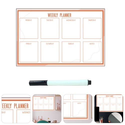 Whiteboard Calendar Planning Stickers Child Baby Weekly Dry Erase for Wall - Picture 3 of 12