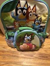 Brand New Bluey Kids Backpack Set Lunch Box