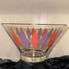 Vintage MCM Anchor Hocking Harlequin Chip Fruit Bowl Retro
