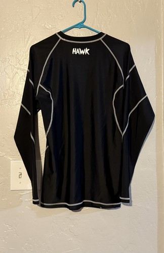 Hawk Sports Men Black Base Layer Athletic Compression Rash Guard Size XL - Picture 2 of 3