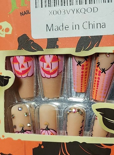 Lote 5 Cajas Halloween Uñas Falsas Uñas Falsas Arañas Calabazas Murciélagos Fantasmas - Imagen 4 de 8