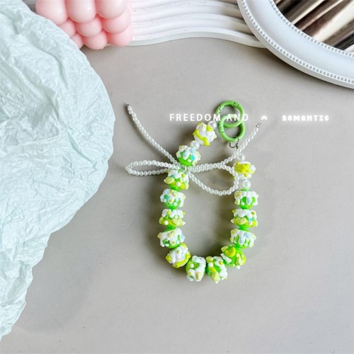 Pearl Mobile Phone Strap Bowknot Phone Charm Rope Cute Phone Lanyard - Photo 3 sur 16
