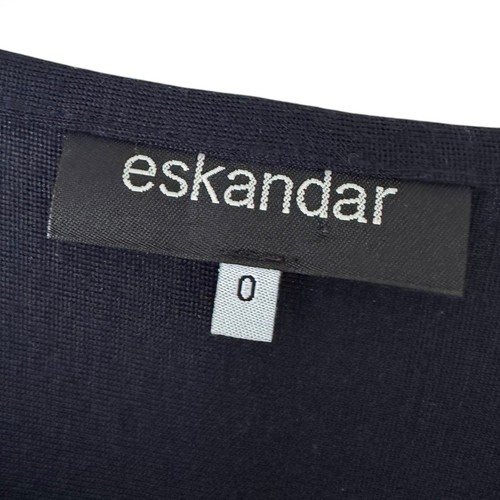 Eskandar Cashmere Silk Mix Wide Slim Sleeve Slash Neck Jersey Knit Top Small - 第 7/11 張圖片
