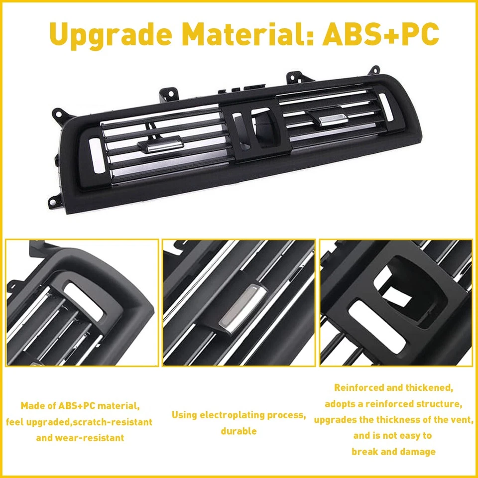 Rejilla de ventilación de CA para tablero central de EE. UU. para BMW 528i 535i 520d 525d 530d 535d xDrive 10-16 Foto 4 de 4