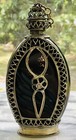 Moroccan Rose Water Sprinkler Violet Handcrafted Perfume Bottle Metal Overlay — photo 4