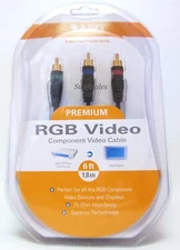 BAFO Premium 24K Gold Plated RGB Component Video Cable 6' 6FT Retail Pack