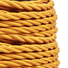 Round Fabric Cable 2 Core 0.75mm Silk Braided Vintage Lighting Flex