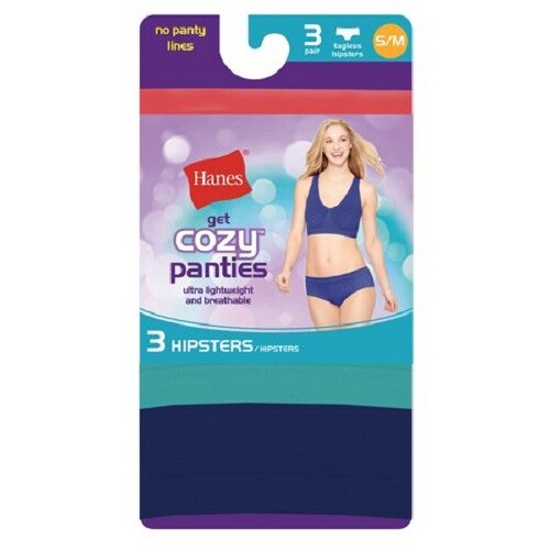 Hanes® Women's Get Cozy Panties HIPSTERS 3-Pack "Breathable & Ultra lightweight" - Picture 1 of 4