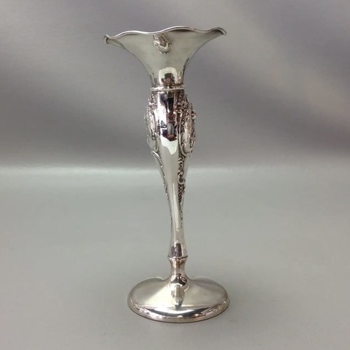 Mauser Cherub Vase Sterling Silver 8 7/8" - Picture 4 of 8