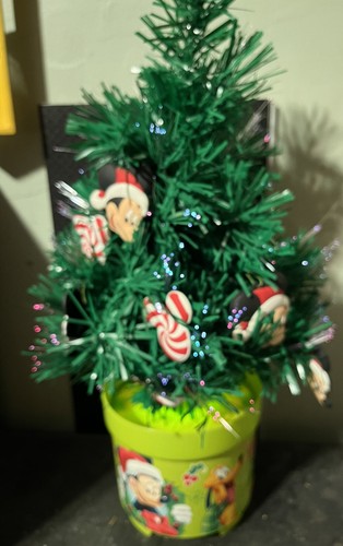 Disney 18 inch Mickey Mouse Fiber Optic Christmas Tree Color Changing - Picture 2 of 8