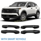 Glossy Black Car Side Smart Door Handle Covers Trims For 2025-2026 Nissan Kicks