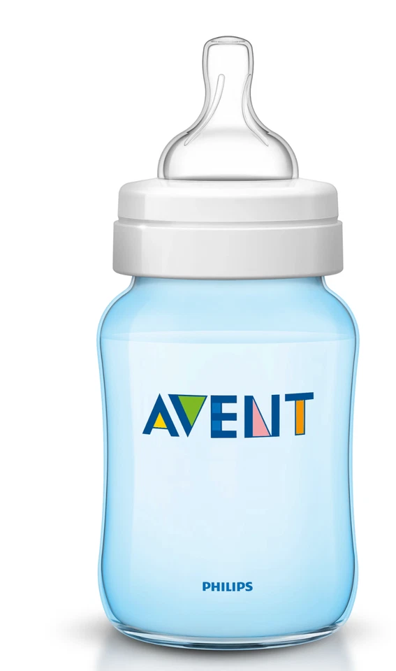 Avent Classic Baby Flaschen Set 5 x Babyflasche 260ml mit Sauger & 5 Schnuller - Bild 4 von 4