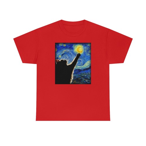 VINCENT VAN GOGH Sternennacht Katzenliebhaber Abstrakt Unisex Heavy Cotton Tee T-Shirt - Bild 50 von 57