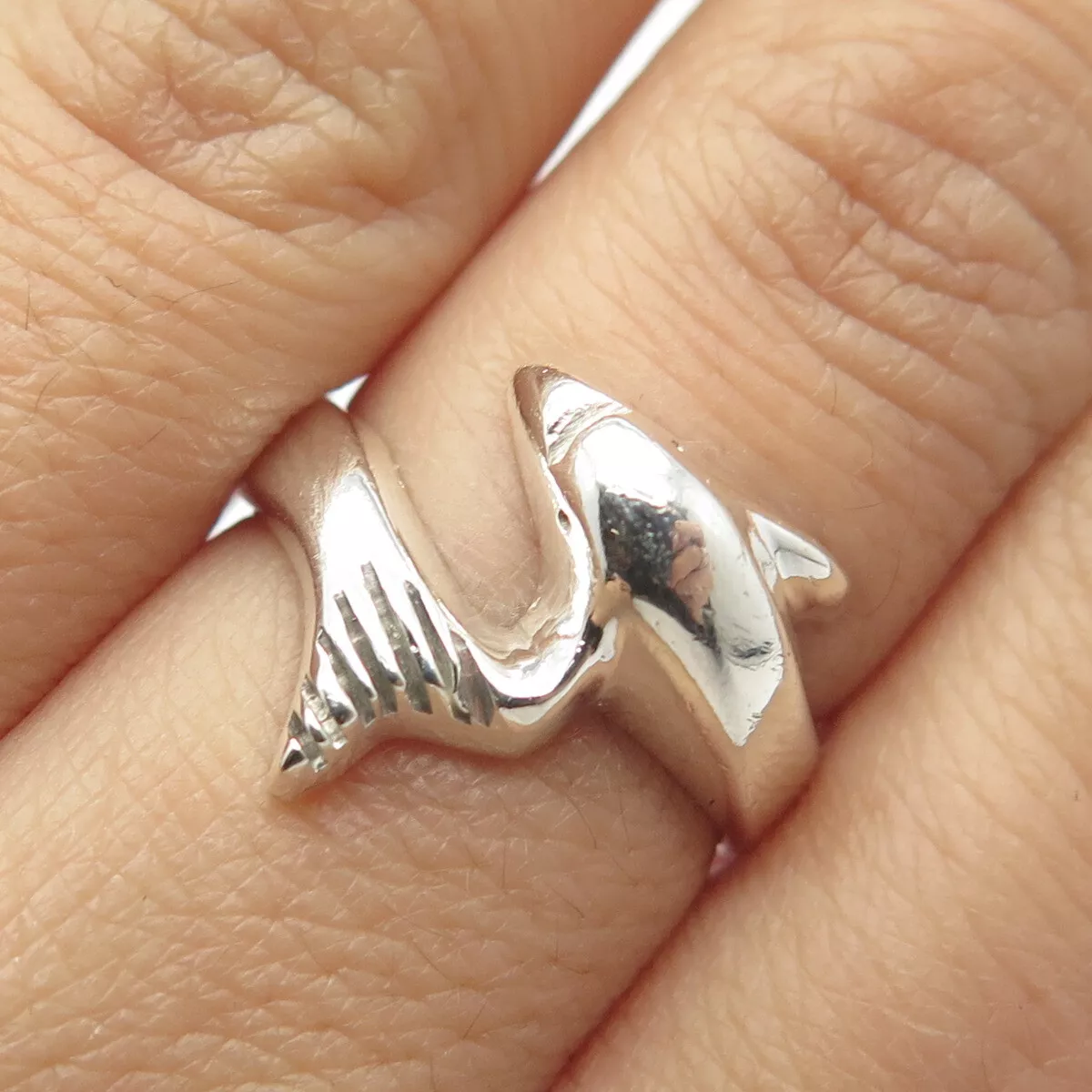 Dolphin ring sterling silver deals