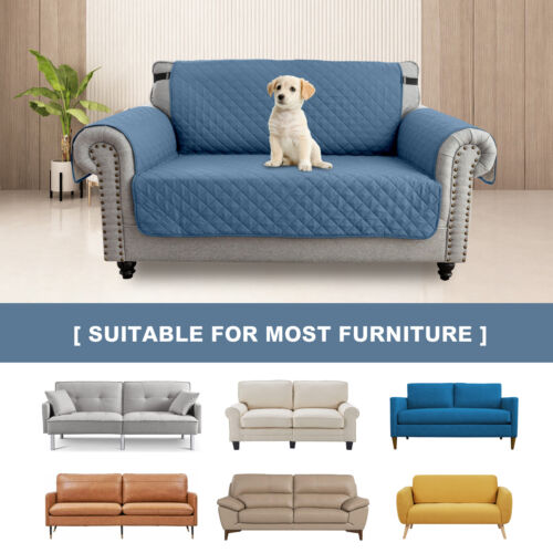 1/2/3 Seater Quilted Sofa Cover Water Resistant Non-slip Couch Slipcovers - Picture 92 of 136